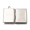 Non-Tarnish 316 Stainless Steel Locket Pendants STAS-P267-01P-4