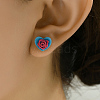 Elegant Rose Flower Stainless Steel Stud Earring Sets EB3034-4