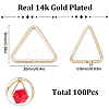 SUNNYCLUE Brass Triangle Linking Ring FIND-SC0006-42-2