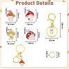 DICOSMETIC DIY Mushroom Elf Charm Keychain Making Kit DIY-DC0001-83-2