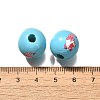 Valentine's Day Element Printed Wood Beads WOOD-R002-01-27-3