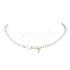 Brass Micro Pave Grade AAA Cubic Zirconia Letter Pendant Necklaces NJEW-JN04771-20-1