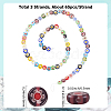 3 Strands Flat Round Handmade Millefiori Glass Beads Strands LAMP-LT0001-15A-2
