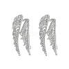 CHGCRAFT 2PCS Crystal Rhinestone Wing Lapel Pin JEWB-CA0001-30P-1