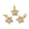 Brass Micro Pave Cubic Zirconia Pendants KK-E048-12G-2