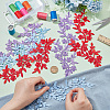  6Pcs 3 Colors Plum Blosssom Cotton Computerized Embroidery Sew on Patches PATC-NB0001-08A-3