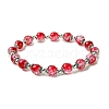 Round Crackle Glass Beads Stretch Bracelets BJEW-JB11456-07-2