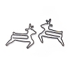 Christmas Reindeer/Stag Shape Iron Paperclips TOOL-K006-22AB-2