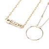 Ring & Safety Pin Shape Pendant Necklace Sets NJEW-JN02833-3
