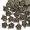 Dog Paw Prints Tibetan Style Alloy Charms Enamel Settings X-TIBEP-R338-30AB-NR-2