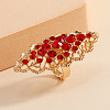 Geometric Hollow Alloy Rhinestone Finger Rings DY9557-2-2