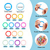 140Pcs 14 Styles Plastic Twisted Loose Leaf Book Binder Hinged Rings FIND-TA0008-26-4