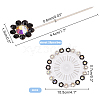 Alloy Rhinestone Flower Long Pins FIND-WH0111-322-2