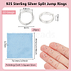 BENECREAT 925 Sterling Silver Split Jump Rings FIND-BC0005-42B-2