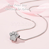 Paw Print Urn Ashes Necklace NJEW-WH0024-01S-4