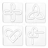 Acrylic Earring Handwork Template TOOL-WH0152-010-1