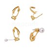 Brass Clip-on Earring Converters Findings KK-Q115-G-5