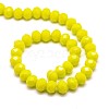 Opaque Solid Color Crystal Glass Rondelle Beads Strands X-EGLA-F047A-06-3