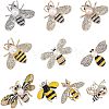  Alloy Enamel Bee Brooches JEWB-NB0001-05-1