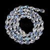 Transparent Electroplate Glass Beads Strands X-EGLA-N013-T10mm-B01-2