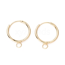 201 Stainless Steel Huggie Hoop Earring Findings STAS-P283-01P-G