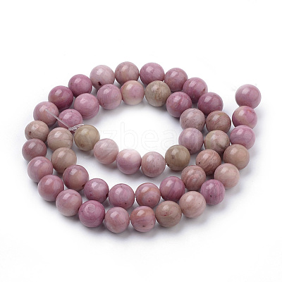 Natural Rhodonite Beads Strands G-S259-08-8mm-1
