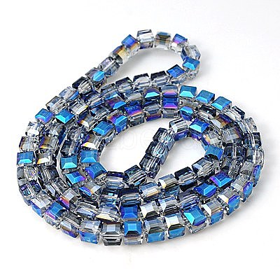 Electorplated Glass Beads X-EGLA-E006-1N-1