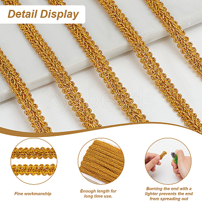 Polyester Braided Lace Ribbon SENE-WH0003-35A-1