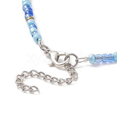Glass Seed Beaded Two Loops Wrap Bracelet for Women BJEW-JB09216-1
