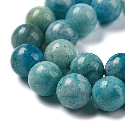 Natural Gemstone Hemimorphite Round Beads Strands G-L145-8mm-01-1