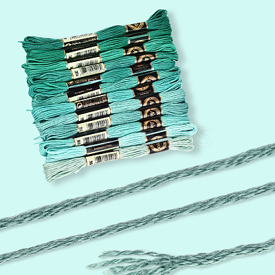 6-Ply Polyester Embroidery Floss OCOR-WH20074-01A-07-1