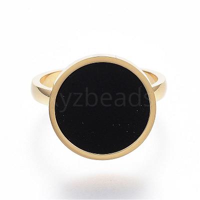 304 Stainless Steel Finger Rings RJEW-G074-05A-M-1