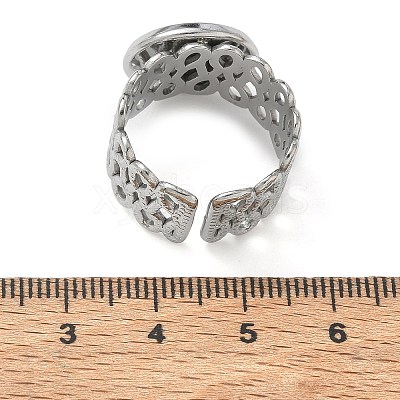304 Stainless Steel Cuff Ring Components SA-CBA37BC-14D-P-1