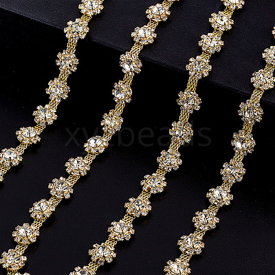 2Yards Alloy Glass Rhinestone Cup Chains DIY-GA0009-07-1