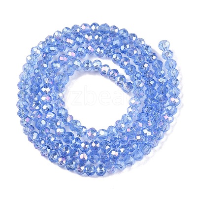 Electroplate Glass Beads Strands EGLA-A044-T2mm-B14-1
