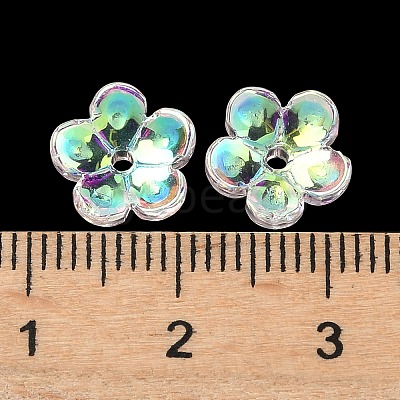 Dyed & Heated Glass Bead Caps GLAA-C042-01P-1