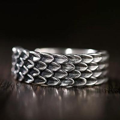 Alloy Squama Adjustable Finger Rings for Men FS-WGC01FD-01-1