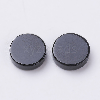 Natural Black Agate Cabochons G-E417-RS16x2-1