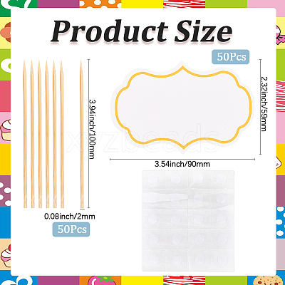 1 Set Paper Blackboard Cake Toppers AJEW-SC0003-84A-1