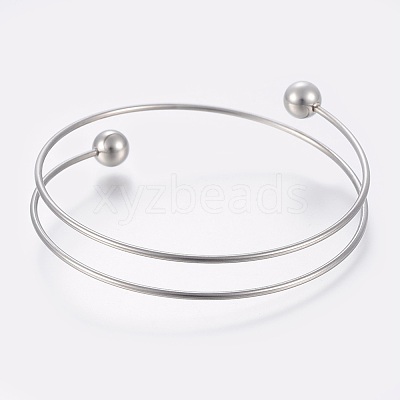 Tarnish Resistant 304 Stainless Steel Bangles Making MAK-K019-01P-1