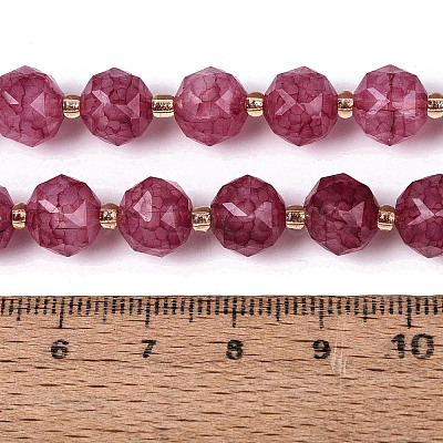 Ombre Effect Dyed Transparent Crackle Glass Beads Strands GLAA-Q111-10MM-04-1