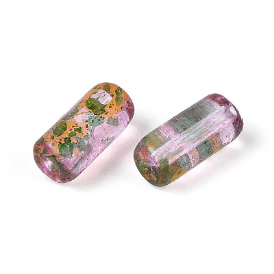 Picasso Transparent Glass Bugle Beads SEED-N010-02E-1