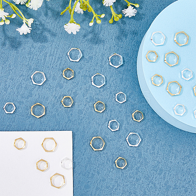 80Pcs 4 Style Brass Bead Frames KK-FH0005-32-1