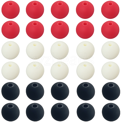 Rubberized Style Imitated Silicone Acrylic Beads MACR-PA0001-06C-05-1