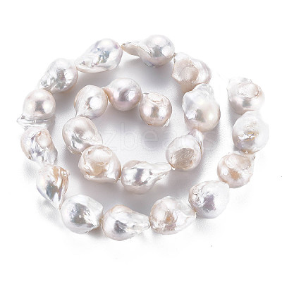 Natural Baroque Pearl Keshi Pearl Beads Strands PEAR-S019-05B-1