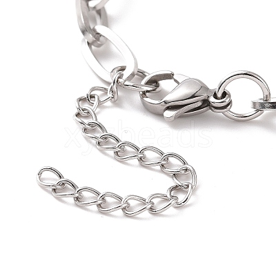 Non-Tarnish 304 Stainless Steel Cable Chain Bracelet for Men Women BJEW-E031-05B-P-1