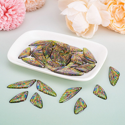 Transparent Resin Wing Pendants Set X-RESI-TAC0021-01A-1