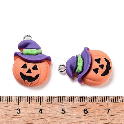 Halloween Theme Opaque Resin Pendants RESI-N039-92-1
