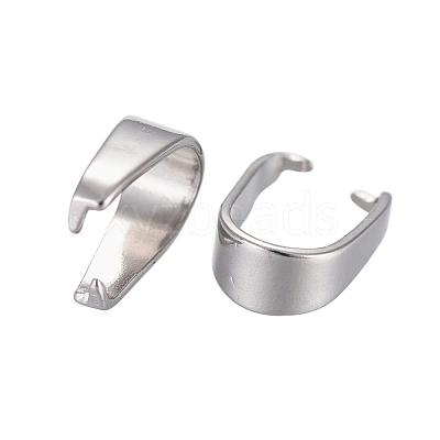 Tarnish Resistant 201 Stainless Steel Snap on Bails for Pendant Making X-STAS-K146-067-3x7mm-1