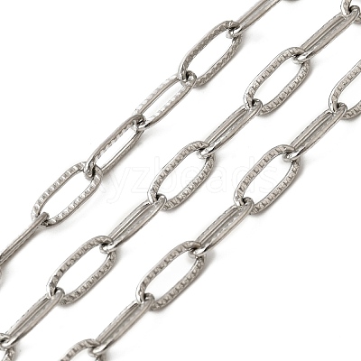 304 Stainless Steel Textured Cable Chains CHS-B015-08P-1